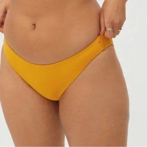 Everlane The Bikini Bottom Moderate Coverage Stretch Yellow M